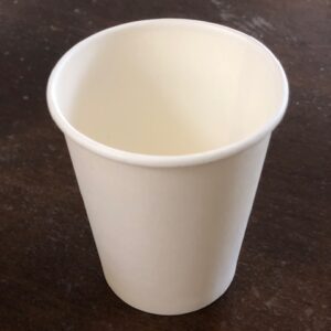 8 oz Plain White Single Wall Paper Cups